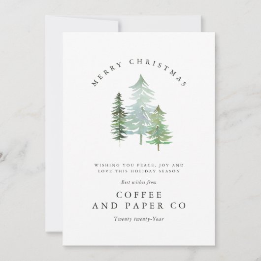 Waterverf met kerstmis feestdagenkaart (Voorkant)