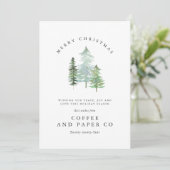 Waterverf met kerstmis feestdagenkaart (Staand voorkant)