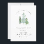 Waterverf met kerstmis feestdagenkaart<br><div class="desc">Een elegant,  natuur met het thema vakantieontwerp. Een deel van een collectie. Met elegante tekst en een mooi waterverf bosontwerp.</div>