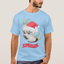 Waterverf met Kerstmis Koala T-shirt
