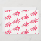 Waterverf met Kerstmis met handschilderen Poinsett Feestdagenkaart (Achterkant)