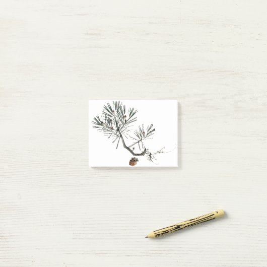 Waterverf met kerstmis post-it® notes (Op bureau)