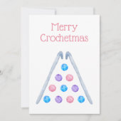 Waterverf met Kerstmis van Crochet Yarn Feestdagenkaart (Voorkant)