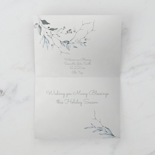 Waterverf met kerstontzegging kaart (Binnen)