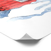 Waterverf met kerstpatrijzen voor Zweedse tomten Poster (Hoek)