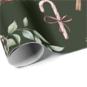 Waterverf met kerstpatronen in Poinsetta Cadeaupapier (Rol Hoek)