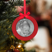 Waterverf met kersttaart Elegant Mistletoe Foto Metalen Ornament