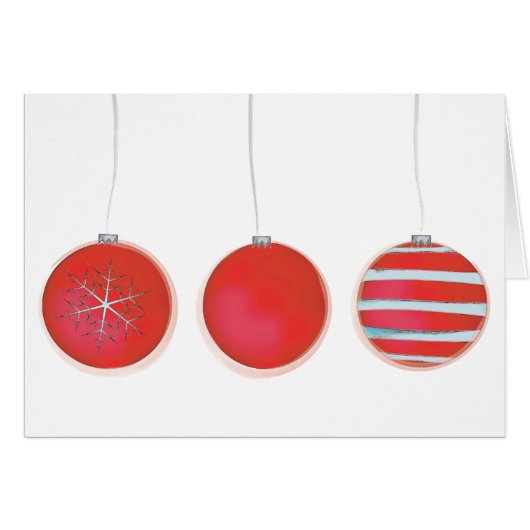 Waterverf met kersttaart Rood feestelijk Ornament (Voorkant Horizontaal)