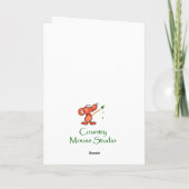 Waterverf met kerstwens feestdagen kaart (Achterkant)