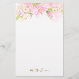 Waterverf met kleurrijke flesjes briefpapier