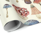 Waterverf met kleurrijke paddenstoelen cadeaupapier (Rol Hoek)