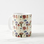 Waterverf met kleurrijke paddenstoelen koffiemok (Voorkant links)