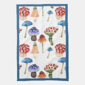 Waterverf met kleurrijke paddenstoelen theedoek (Verticaal)