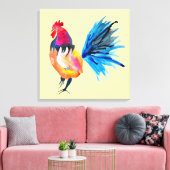 Waterverf met kleurrijke rooster canvas afdruk (Insitu (Woonkamer))