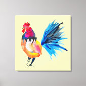 Waterverf met kleurrijke rooster canvas afdruk (Voorkant)