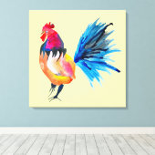 Waterverf met kleurrijke rooster canvas afdruk (Insitu (Houten vloer))