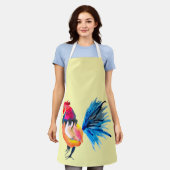 Waterverf met kleurrijke rooster schort (Gedragen)