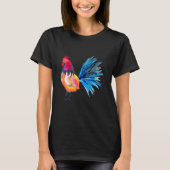 Waterverf met kleurrijke rooster t-shirt (Voorkant)