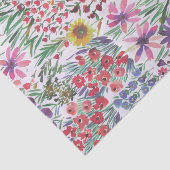Waterverf met kleurrijke trillingen Floral botanic Tissuepapier (Detail)