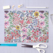 Waterverf met kleurrijke trillingen Floral botanic Tissuepapier (Craft)