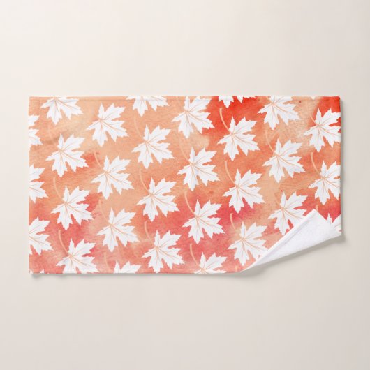 Waterverf met koraalmazelblad bad handdoek (Handdoek)