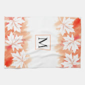 Waterverf met koraalmazelblad theedoek (Horizontaal)