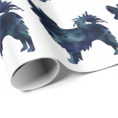 Waterverf met lange adem Black Silhouette Cadeaupapier (Rol Hoek)