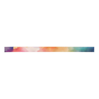 Waterverf met levendige regenboogkleur satijnen lint