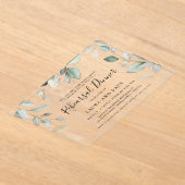 Waterverf met lichte haaruitval Botanische repetit Acryl Uitnodigingen (Laagn)