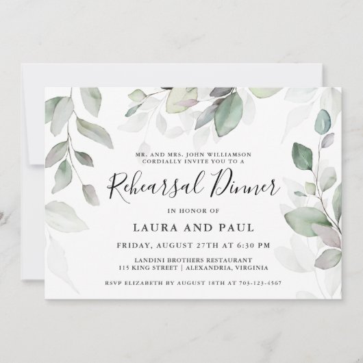 Waterverf met lichte haaruitval Botanische repetit Kaart (Voorkant)