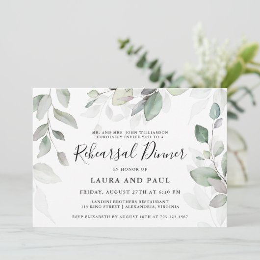 Waterverf met lichte haaruitval Botanische repetit Kaart (Staand voorkant)