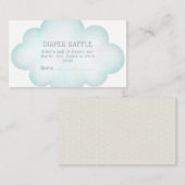 Waterverf met luier Raffle Cloud Baby shower Informatiekaartje (Voorkant / Achterkant)