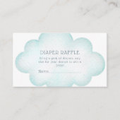 Waterverf met luier Raffle Cloud Baby shower Informatiekaartje (Voorkant)