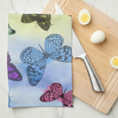 Waterverf met meervoudig vlinder schilderen theedoek (Quarter Fold)