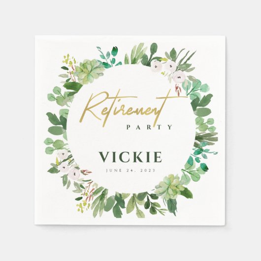 Waterverf met  met grote adem servet (Voorkant)