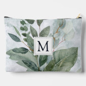 Waterverf met monogram rustieke saliegroene beplan etui (Achterkant)
