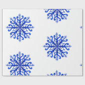 Waterverf met onmiddellijke verpakking Snowflakes Cadeaupapier (Vlak)