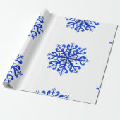 Waterverf met onmiddellijke verpakking Snowflakes  Cadeaupapier (Uitgerold)