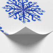 Waterverf met onmiddellijke verpakking Snowflakes Cadeaupapier (Hoek)