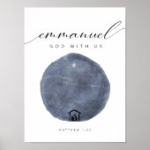 Waterverf met ons Geboorte poster (Voorkant)