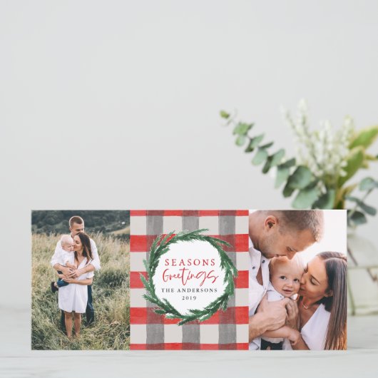 Waterverf met opening + kerstfeestdag foto met str (Staand voorkant)