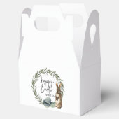 Waterverf met persoonlijke naam Wreath Bunny Easte Bedankdoosjes (Geopend)