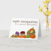 Waterverf met pompoenen Thanksgiving Kaart (Gele Bloem)