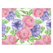Waterverf met pony- en anemonenbloemen tafelkleed (Voorkant (Horizontaal))