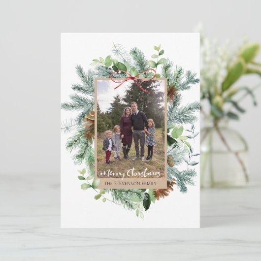 Waterverf met prettige kerstdagen (Staand voorkant)