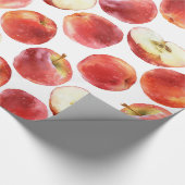 Waterverf met rode appels cadeaupapier (Hoek)