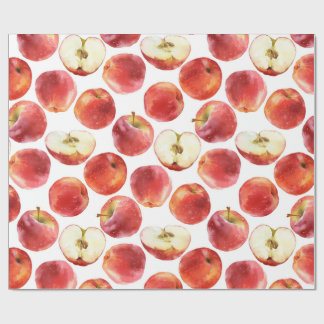 Waterverf met rode appels cadeaupapier
