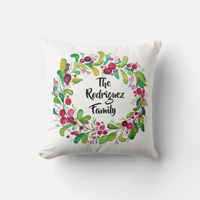 Waterverf met rode bessen en naam kussen (Voorkant)