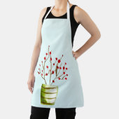 Waterverf met rode bessen Kerstmis Schort (Insitu)