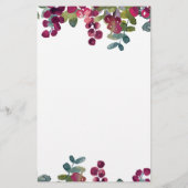 Waterverf met rode en Bourgogne, gepersonaliseerd Briefpapier (Achterkant)